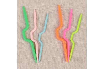 Набор вспомогательных спиц для вязания, d = 3/4/5 мм, 3 шт, цвет МИКС