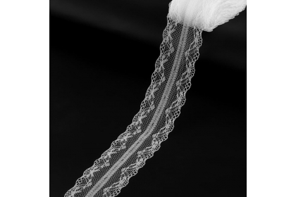 Кружево капроновое, 35 мм, цвет кипенно-белый