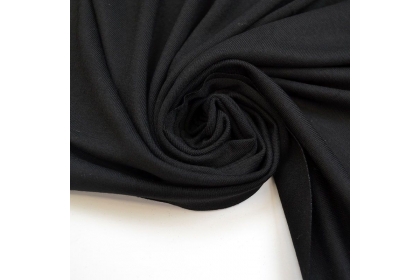 Трикотаж  маечный 100% Вискоза цвет Черный 270 г/м²  шир.147 см