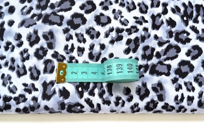 Штапель Леопард серый 110 г/м²  шир.140 см