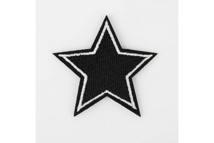 Термоаппликация «Звезда», 5 × 5 см, 9878536, цвет чёрно-белый
