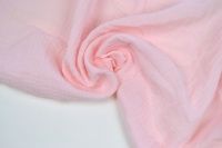 Ткань Муслин двухслойный (жатка) одноцветный Розовое кружево №52н 125г/м2 шир. 135см производства Китай состав 100% Хлопок