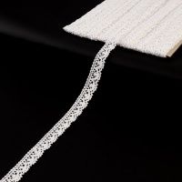 Ткань Кружево вязаное 1354157, 14 мм, цвет кипенно-белый производства Китай состав 100% Хлопок