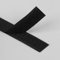 Ткань Липучка 40мм, пришивная, цв.черный производства Китай состав Полиэстер 95% пластик 5%