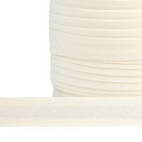 Ткань Косая бейка, хлопок, 20 мм, цвет молочный F104 производства Китай состав 100% Хлопок