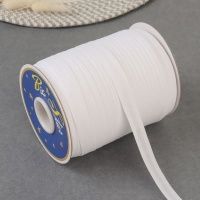 Ткань Косая бейка, хлопок, 15 мм, цвет белый F101 производства Китай состав 100% Хлопок