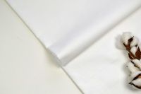 Ткань Одноцветная белая ГОСТ 140г/м2 шир. 150Cм производства Россия состав 100% Хлопок