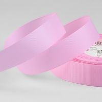Ткань Лента репсовая, 25 мм, 1274741, цвет светло-розовый №04 производства Китай состав Полиэстер 100%