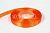 Ткань Лента атласная Оранжевая 12мм 0004 производства Польша состав Полиэстер 100%